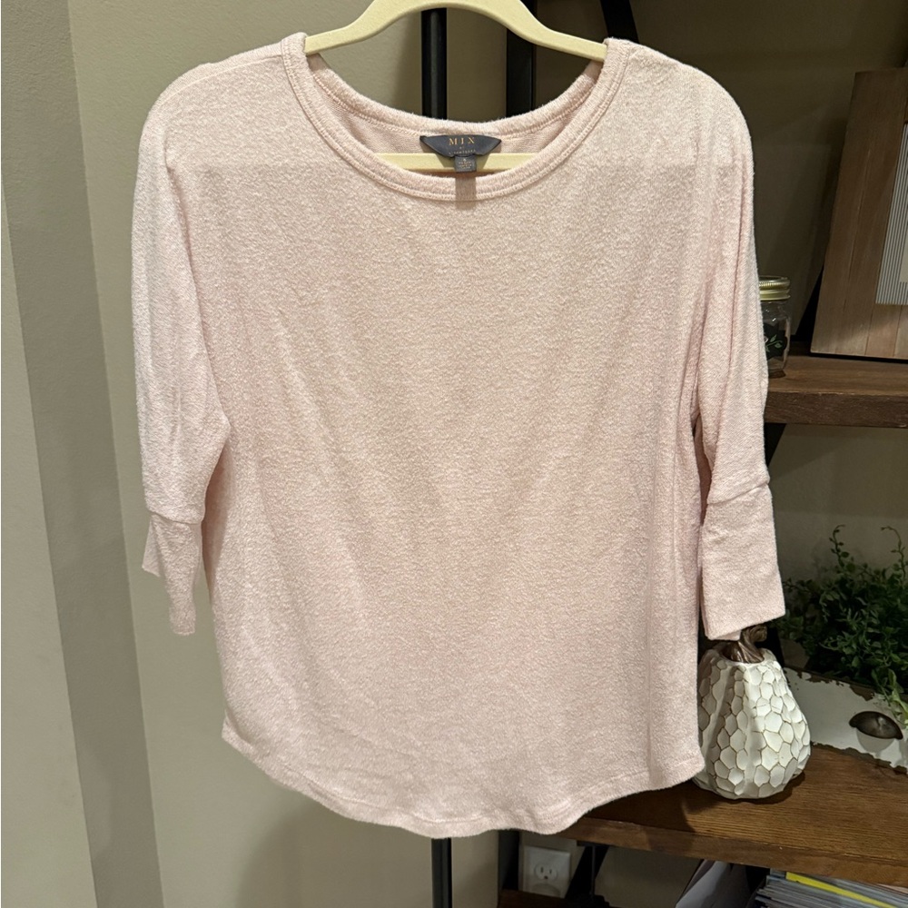 Mix Light Pink Long Sleeve Top
